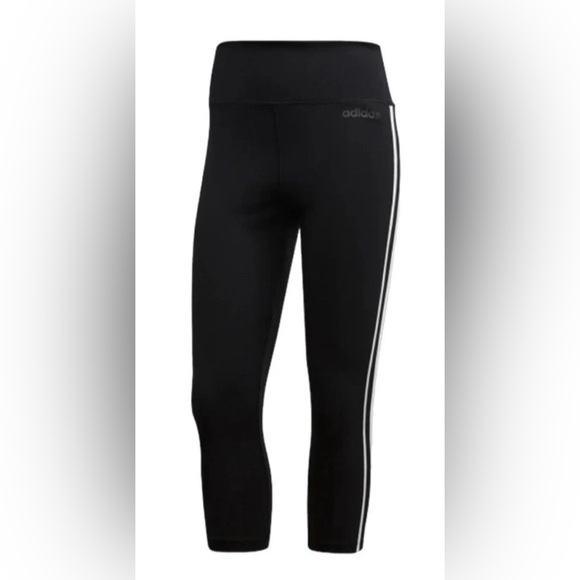 adidas Pants - Adidas | Women's Design 2 Move 3/4-Length Black & White Tights | Size Large| NWT
